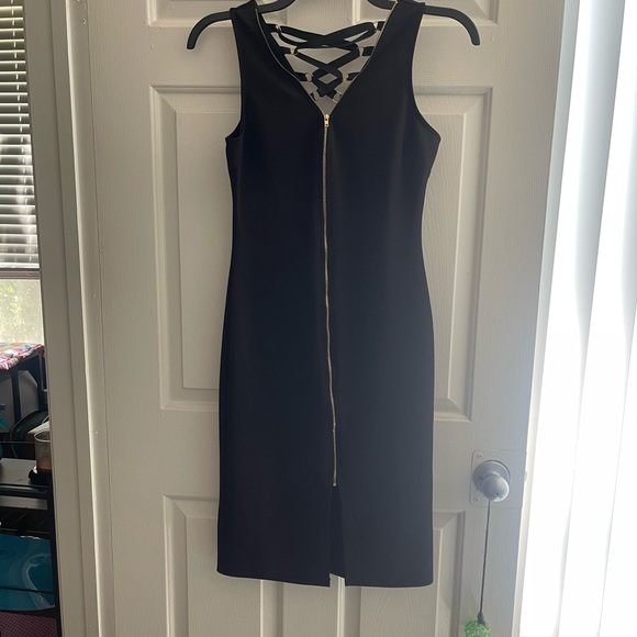 Almost Famous Black Dress with Gold Zipper - Picture 1 of 7